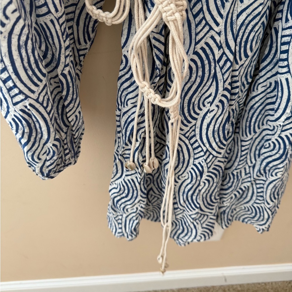 H&M Blue and White Long Sleeve Dress - Picture 6 of 8